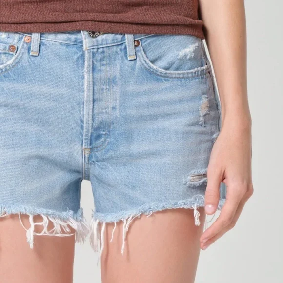 Agolde Parker Distressed Jean Shorts Size 26